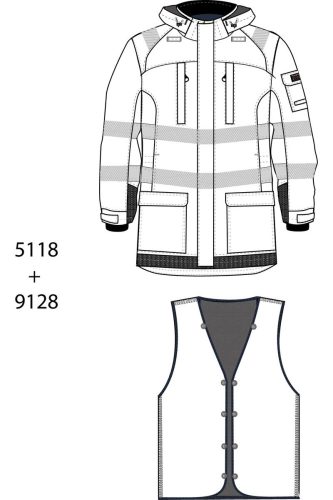 Lángálló parka + bélés 9128